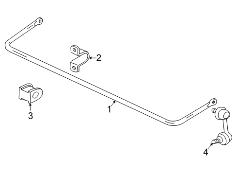 2009 Mitsubishi Outlander Stabilizer Bar & Components Diagram 4