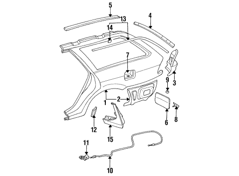 1995 Mitsubishi Diamante Fuel Door
