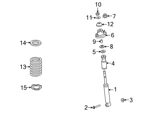 2012 Mitsubishi Outlander Shocks & Components Diagram 3