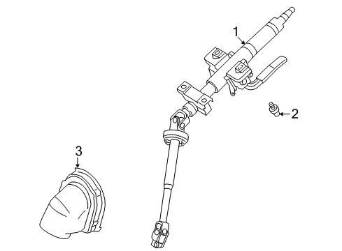 2003 Mitsubishi Galant Steering Column Assembly