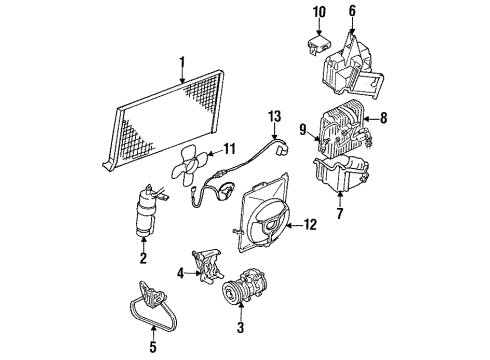 1993 Mitsubishi Expo A/C Condenser