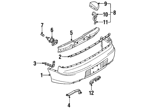 1991 Mitsubishi 3000GT Bumper & Components - Rear