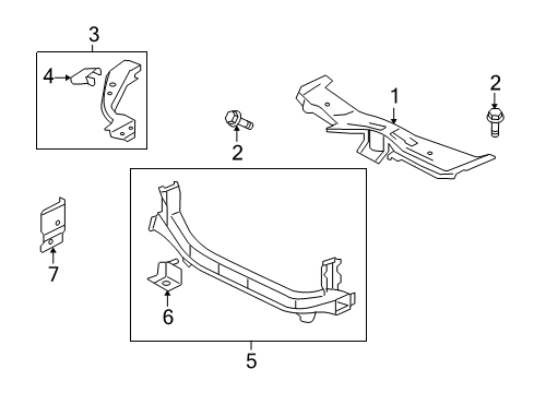 2013 Mitsubishi Lancer Radiator Support Diagram 2