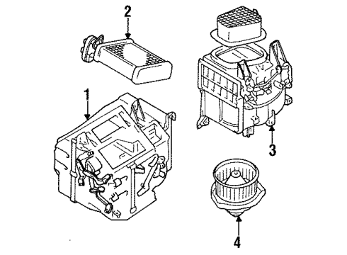 1996 Mitsubishi Diamante Blower Motor & Fan