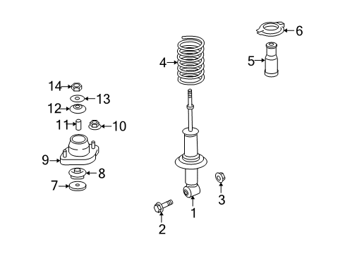 2015 Mitsubishi Lancer Struts & Components Diagram 5