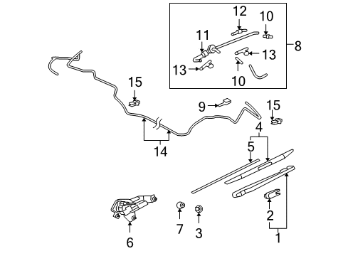 2008 Mitsubishi Outlander Wiper & Washer Components