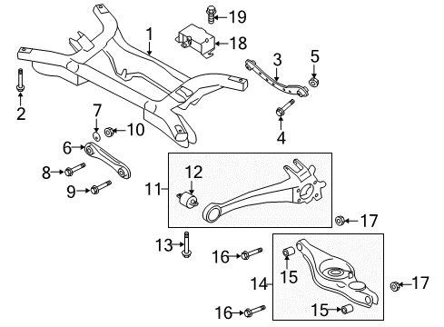 2017 Mitsubishi Outlander Trailing Arm, Passenger Side Diagram for 4125A116