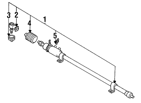 1992 Mitsubishi 3000GT Steering Gear & Linkage Diagram 4