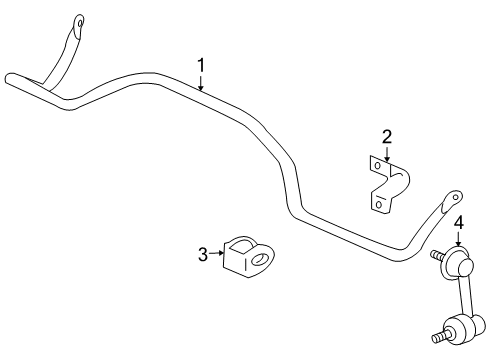 2009 Mitsubishi Outlander Stabilizer Bar & Components Diagram 5