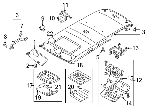 2001 Mitsubishi Montero Sport Sunvisor Holder Beige Diagram for MB766479