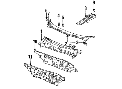 1998 Mitsubishi Galant Cowl