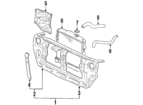 1988 Mitsubishi Mirage Radiator & Components