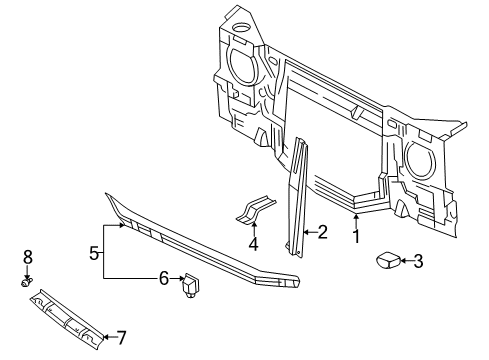 2001 Mitsubishi Montero Radiator Support