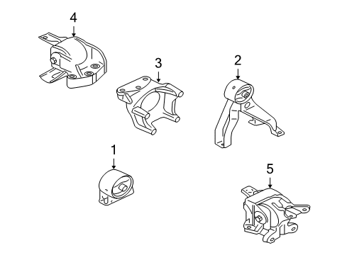 2007 Mitsubishi Outlander Engine & Trans Mounting