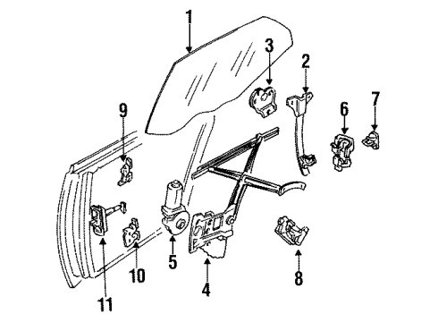 1992 Mitsubishi Diamante Door Diagram 2