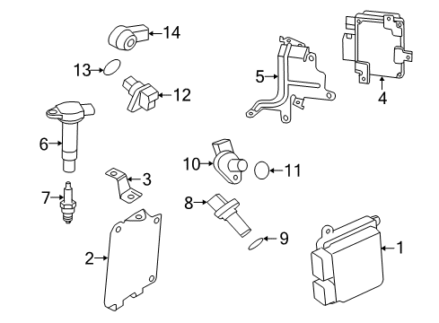 2016 Mitsubishi Outlander Ignition Coil Diagram for 1832A062