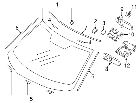 2022 Mitsubishi Eclipse Cross Glass - Windshield