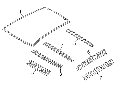 2014 Mitsubishi Mirage Roof & Components