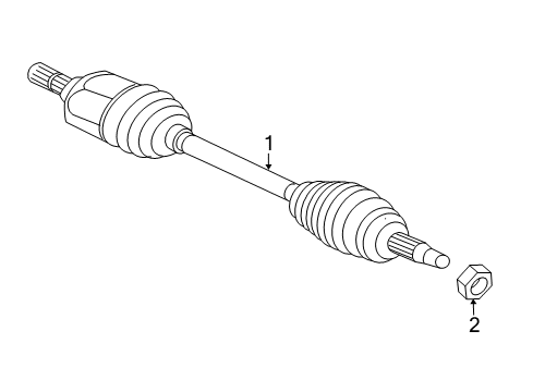 2014 Mitsubishi Outlander Drive Axles - Front Diagram 2