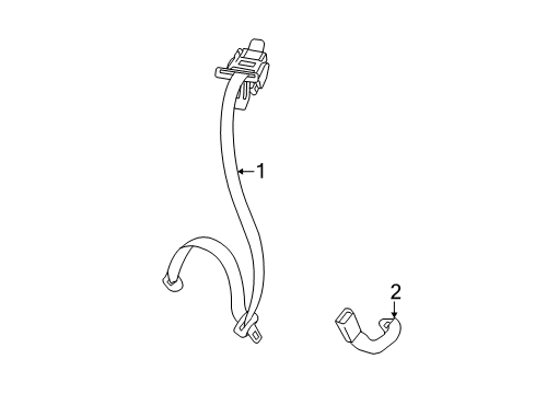 2011 Mitsubishi Eclipse Seat Belt - Body Diagram 4