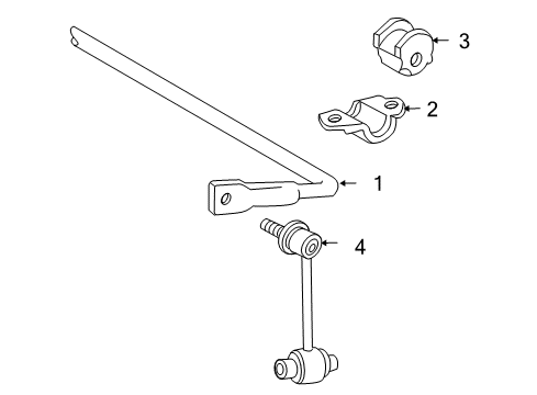 2009 Mitsubishi Outlander Stabilizer Bar & Components Diagram 6