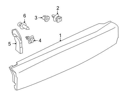 2008 Mitsubishi Outlander Exterior Trim - Tail Gate