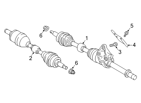 2022 Mitsubishi Eclipse Cross Front Axle