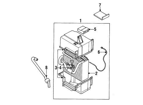 1996 Mitsubishi Mirage A/C Evaporator Assembly