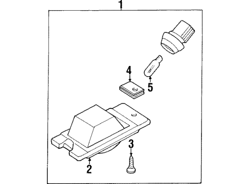 1998 Mitsubishi Galant License Lamps