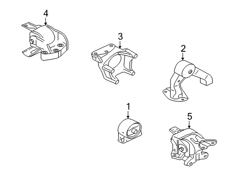 2011 Mitsubishi Outlander Engine & Trans Mounting Diagram 3