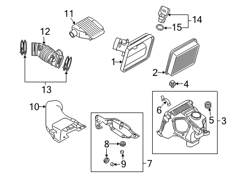 2009 Mitsubishi Galant Air Cleaner Body Diagram for 1500A277