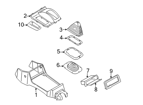 2004 Mitsubishi Montero Sport Center Console Diagram 2