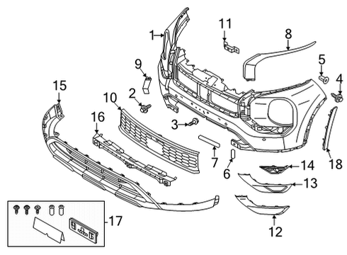2023 Mitsubishi Outlander PHEV License Mount Diagram for 6430A402