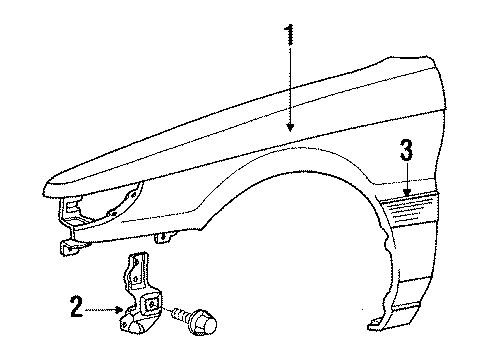 1992 Mitsubishi Mirage Fender & Components