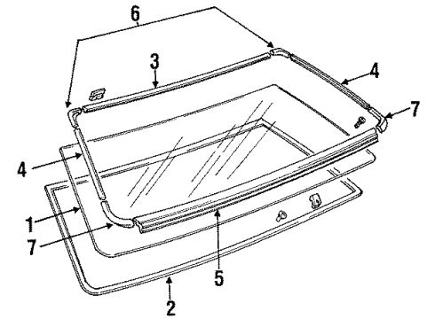 1989 Mitsubishi Mirage Back Glass