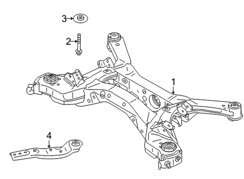 2022 Mitsubishi Outlander Suspension Mounting - Rear Diagram 2