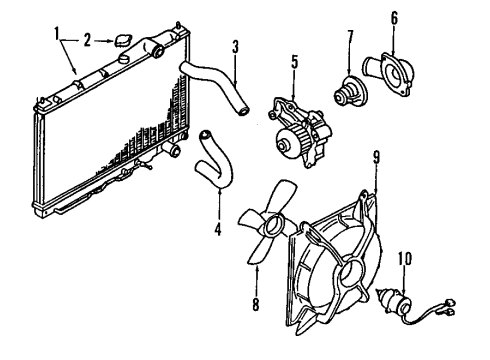 1992 Mitsubishi Expo LRV Cooling Fan