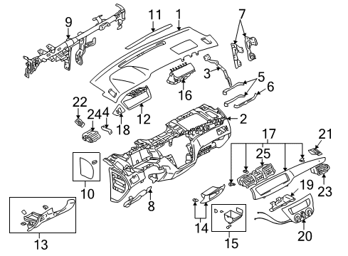 2004 Mitsubishi Lancer Instrument Panel Diagram 2