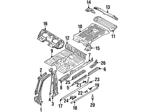 1995 Mitsubishi Montero Center Pillar & Rocker