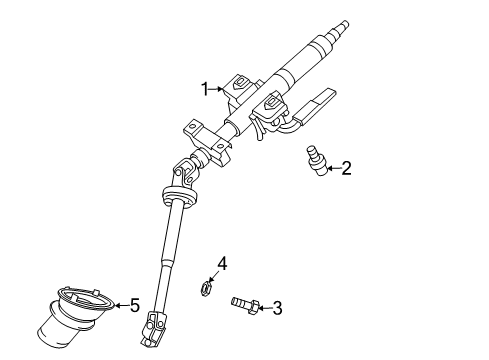 2011 Mitsubishi Endeavor Steering Column Assembly