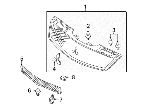 2011 Mitsubishi Galant Grille & Components