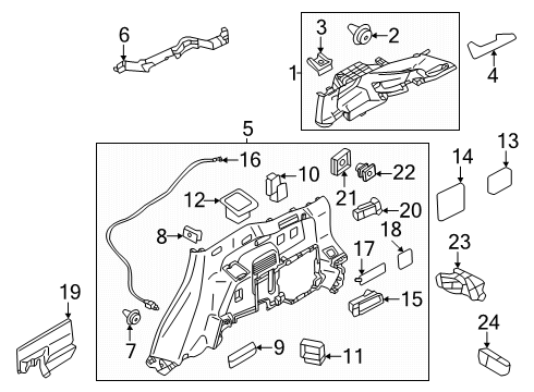 2025 Mitsubishi Outlander PHEV Interior Trim - Quarter Panels