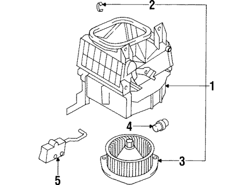 2000 Mitsubishi Diamante Blower Motor & Fan