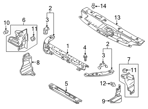 2017 Mitsubishi Outlander Radiator Support