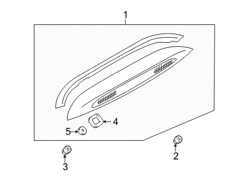 2013 Mitsubishi Lancer High Mount Lamps Diagram 2