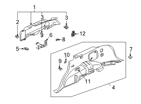 2005 Mitsubishi Endeavor Interior Trim - Quarter Panels