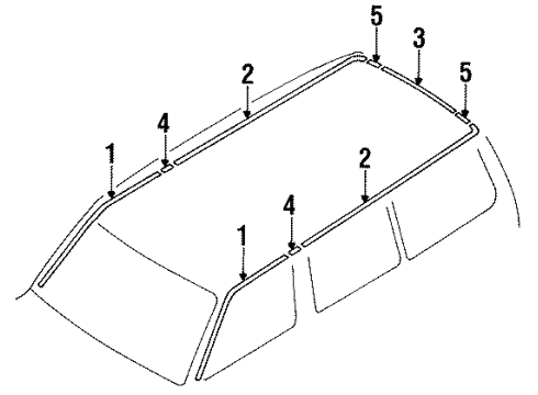 2000 Mitsubishi Montero Exterior Trim - Roof
