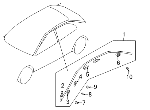 2000 Mitsubishi Galant Exterior Trim - Roof Diagram 2