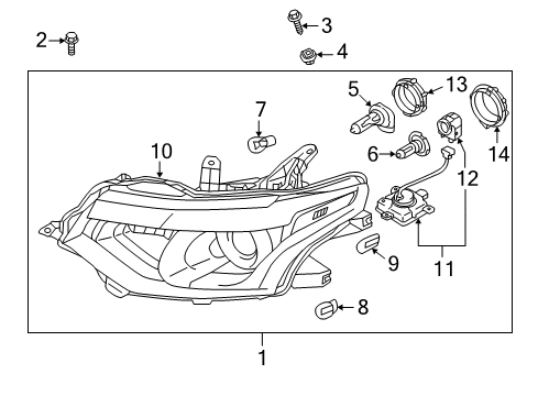 2015 Mitsubishi Outlander Bulbs Diagram 3