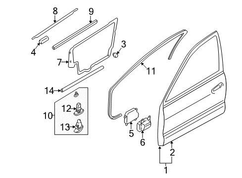 2003 Mitsubishi Galant Door & Components